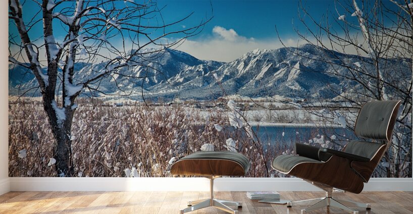 Boulder Colorado Winter Season Scenic View Wall Murals