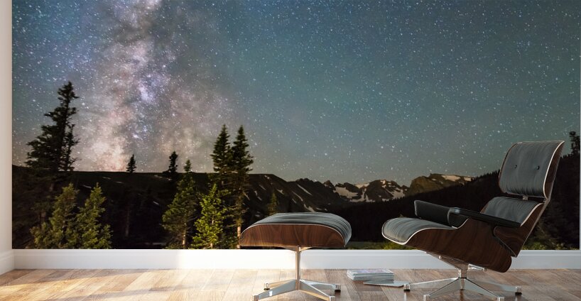 Milky Way Magic Above Longs Lake and the Indian Peaks Wall Murals