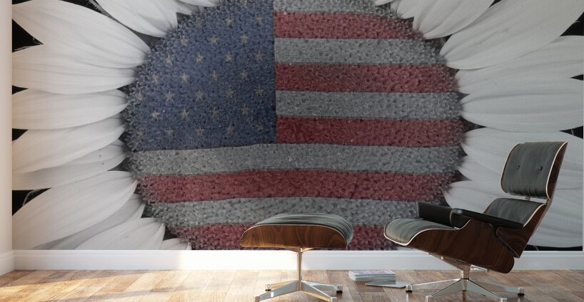 American Sunflower Power Wall Murals