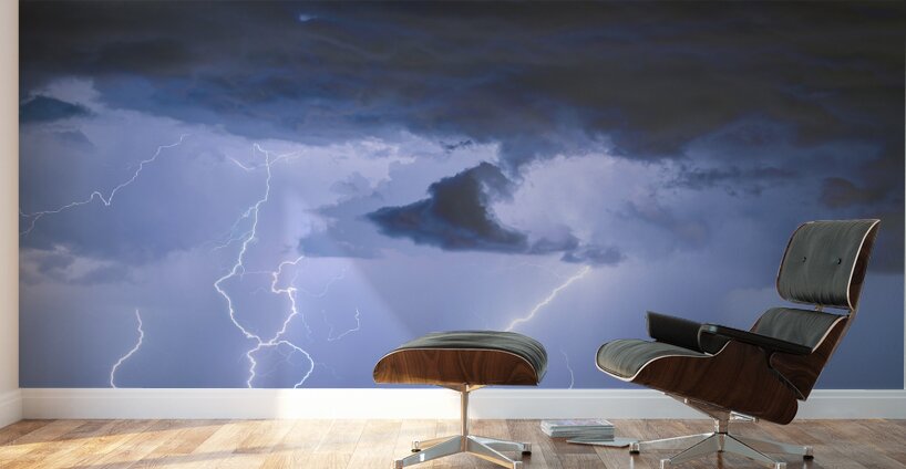 Thunderstorm and Lightning Striking Firestone Colorado 1 Wall Murals