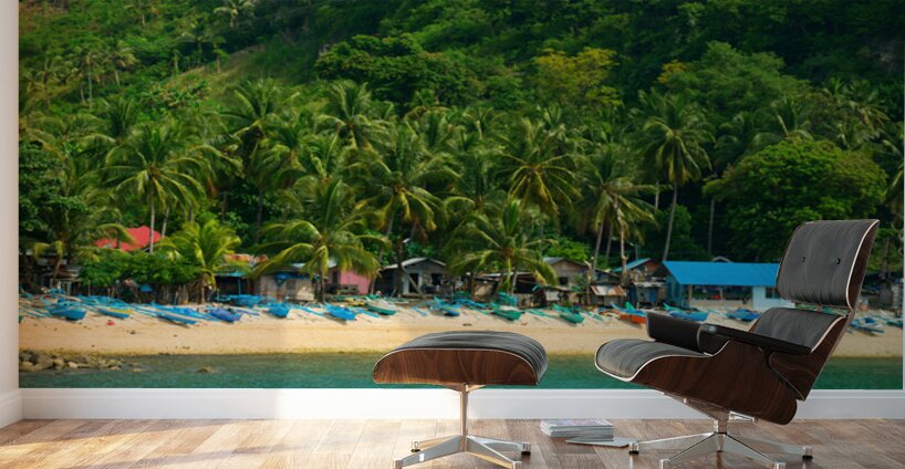 Blue Whispers of the Tropic Shore Wall Murals