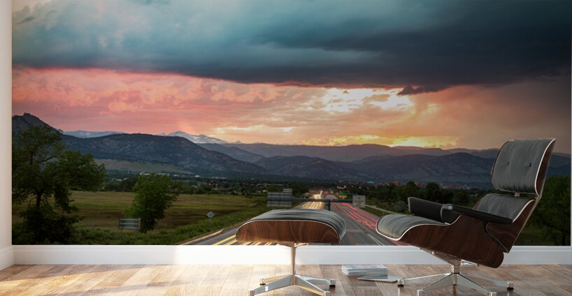 Highway 36 to Beautiful Boulder Colorado Wall Murals