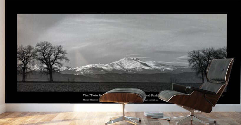 The Twin Peaks of Rocky Mountain National Park Wall Murals
