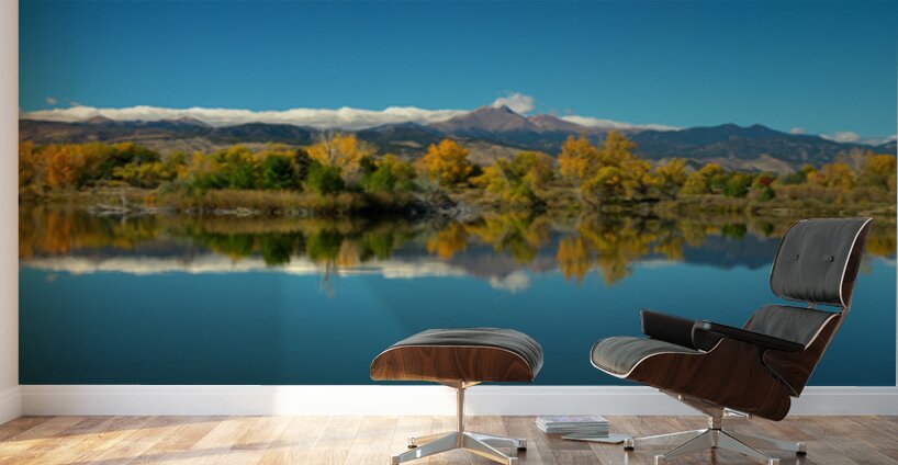 Colorado Autumn Mountain Reflections at Golden Ponds Wall Murals