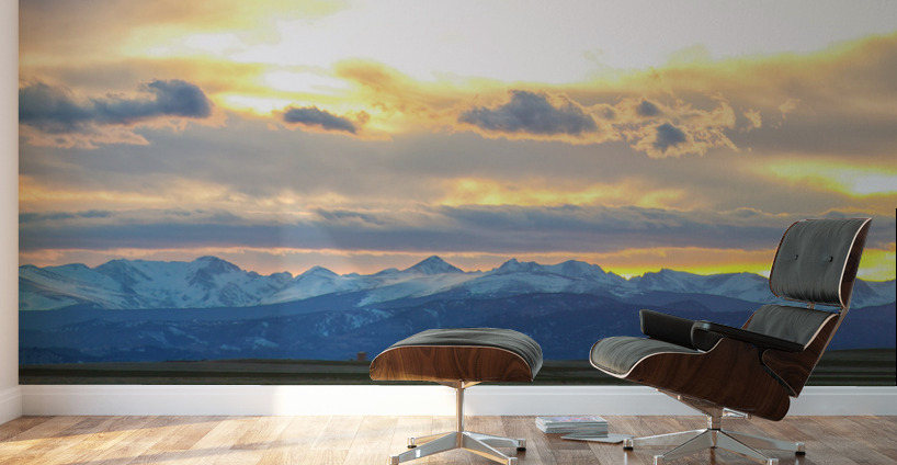 Rocky Mountain Lookout Sunset Panorama20x60 Wall Murals