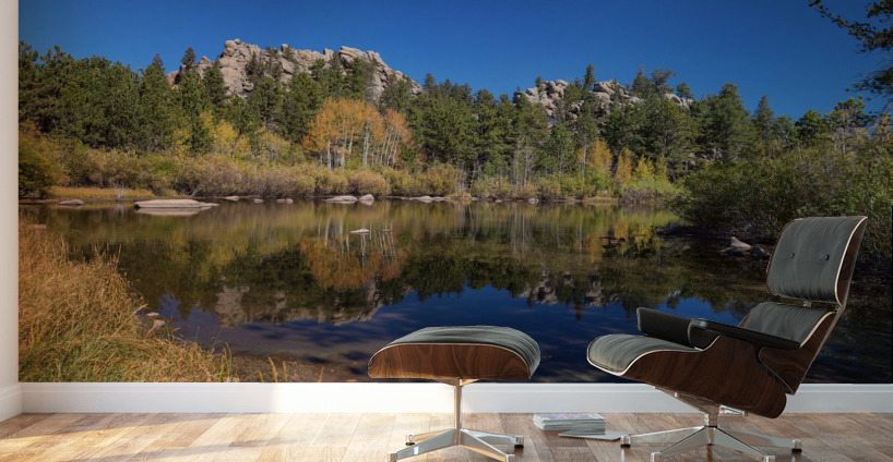 lakes red feather panoramic view Wall Murals