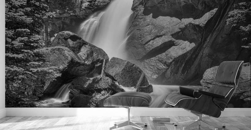 Colorado Ouzel Falls Black White Wall Murals