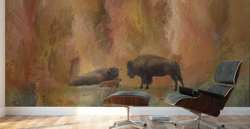 Buffalo Calf Tender Moment Wall Murals