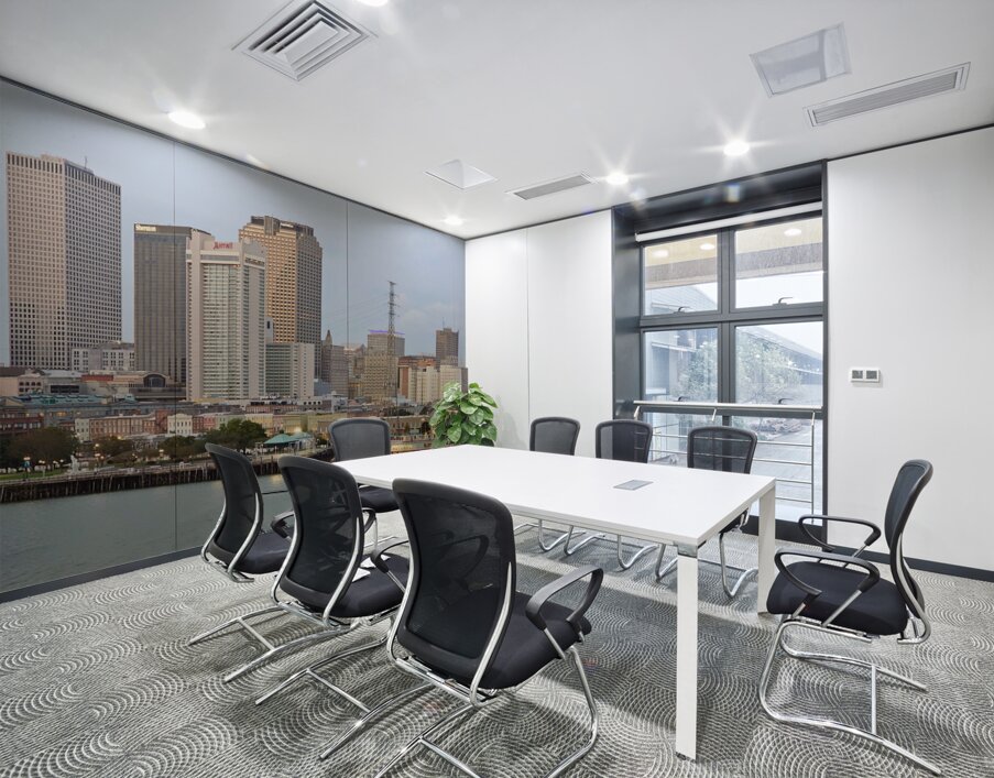 New Orleans Cityscape   Where Skyscrapers Meet Sassy Steamboats Wall Printing