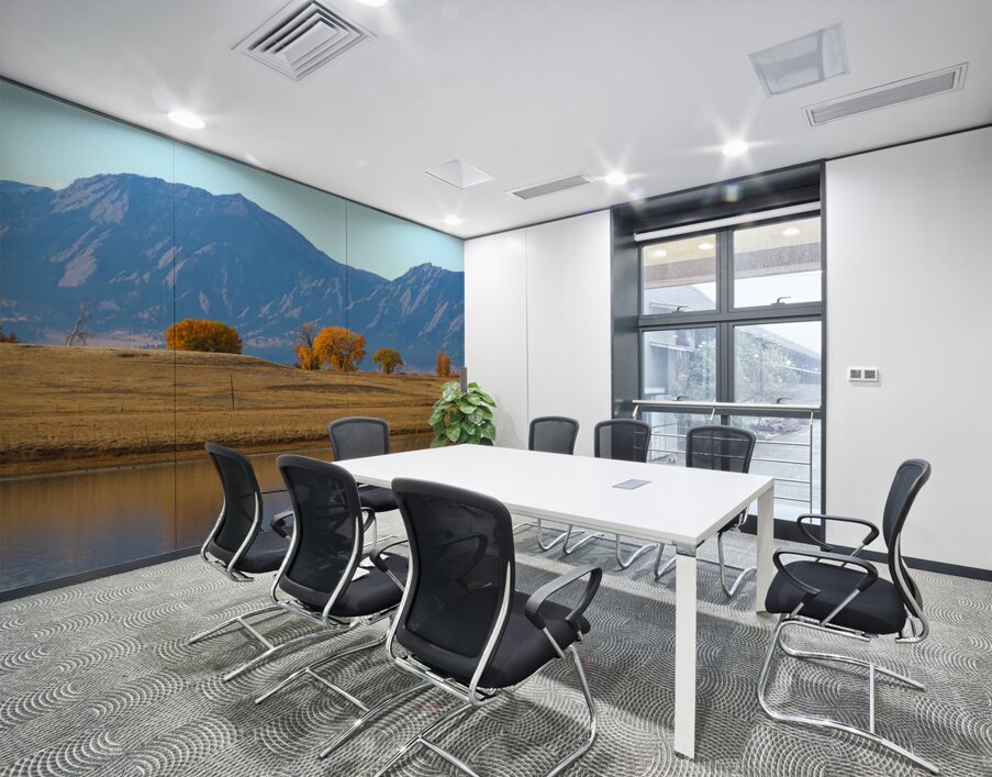 Boulder Flatirons Front Range and Autumn Trees Panoramic Wall Printing