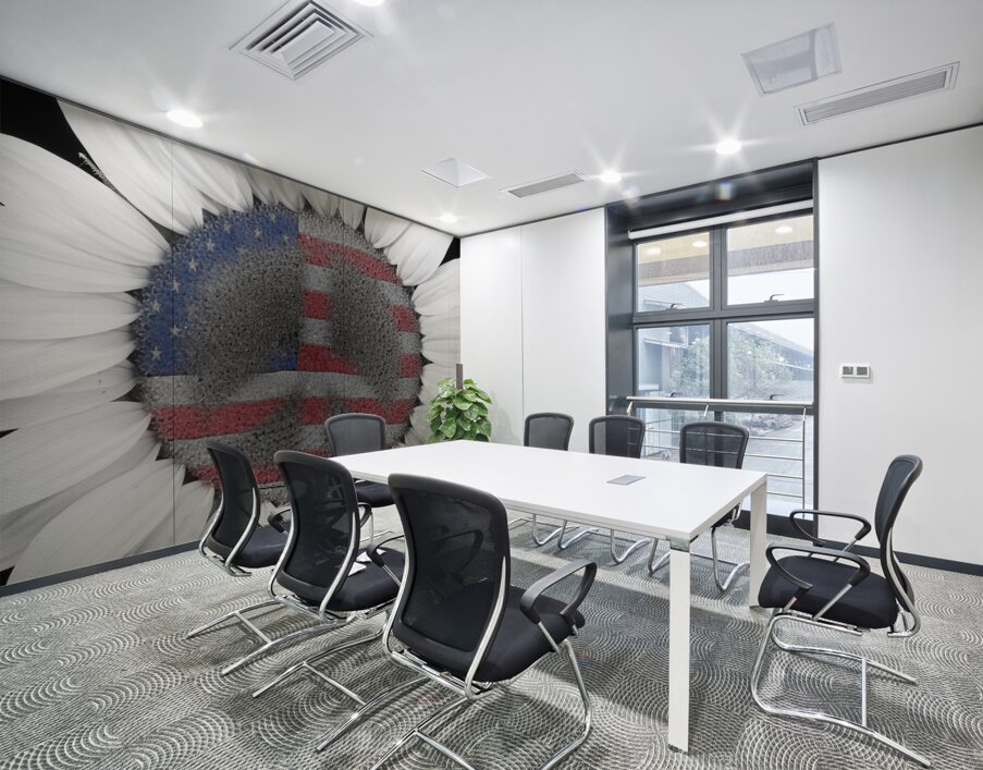 American Sunflower Power Wall Printing