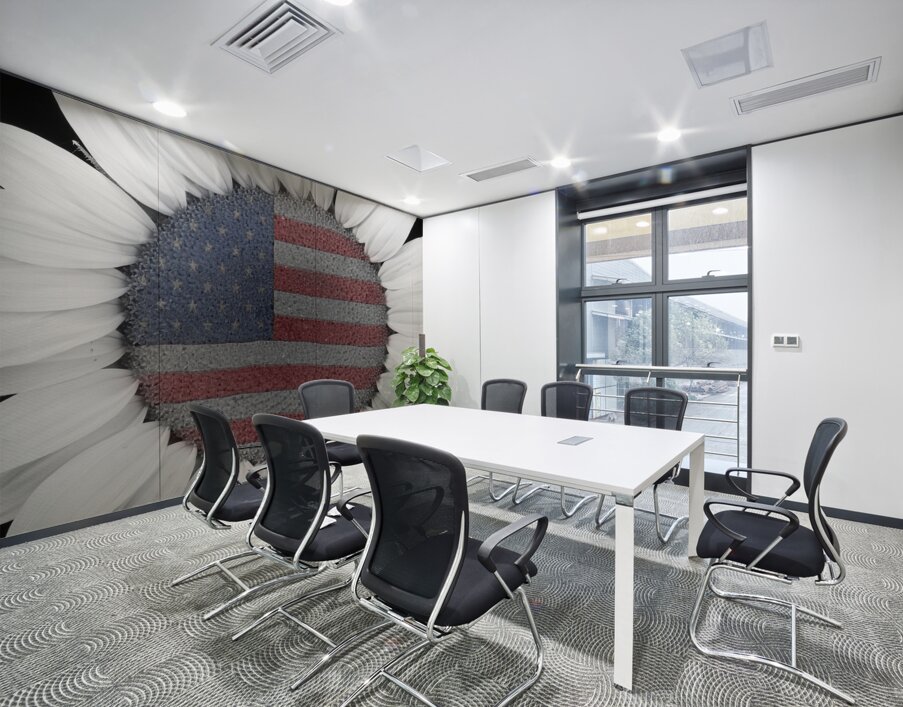 American Sunflower Power Wall Printing