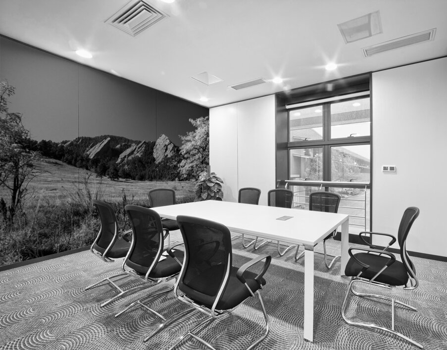 Boulder Colorado in Black and White Wall Printing