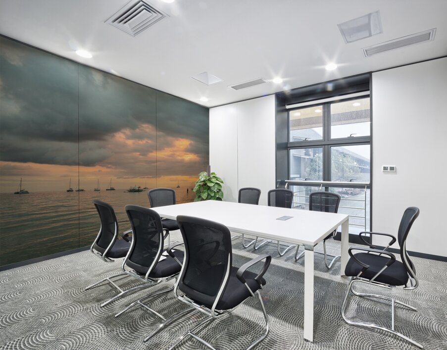 A Fleeting Glow Over Tranquil Waters Camotes Twilight Wall Printing