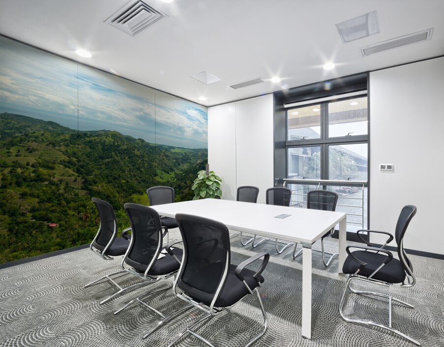 Panoramic View of Negros Oriental Mountains and Ocean to Cebu Wall Printing