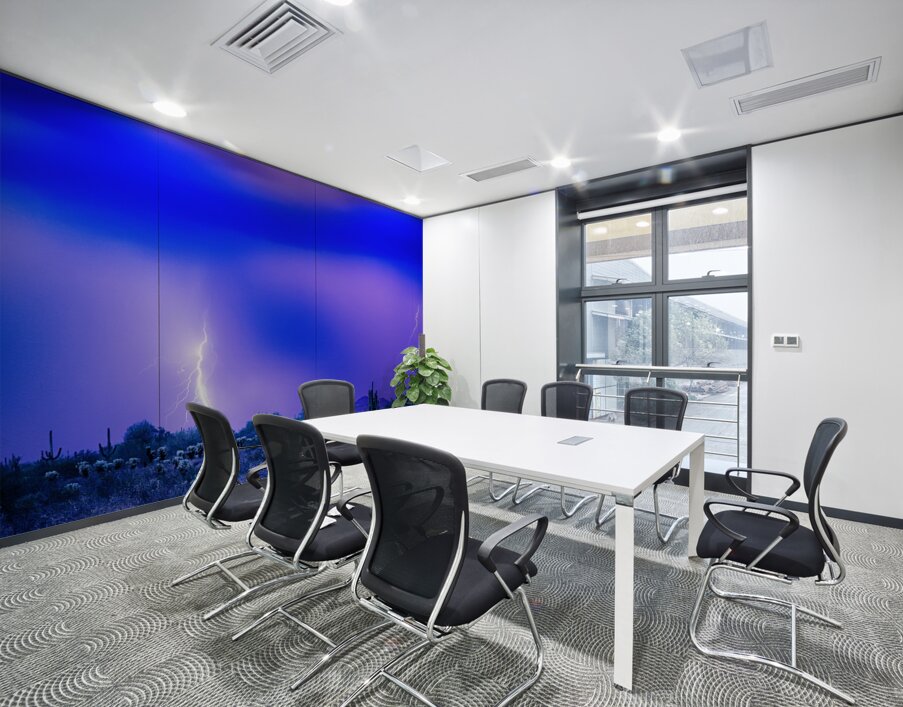 Arizona Blue Hour Desert Storm Wall Printing