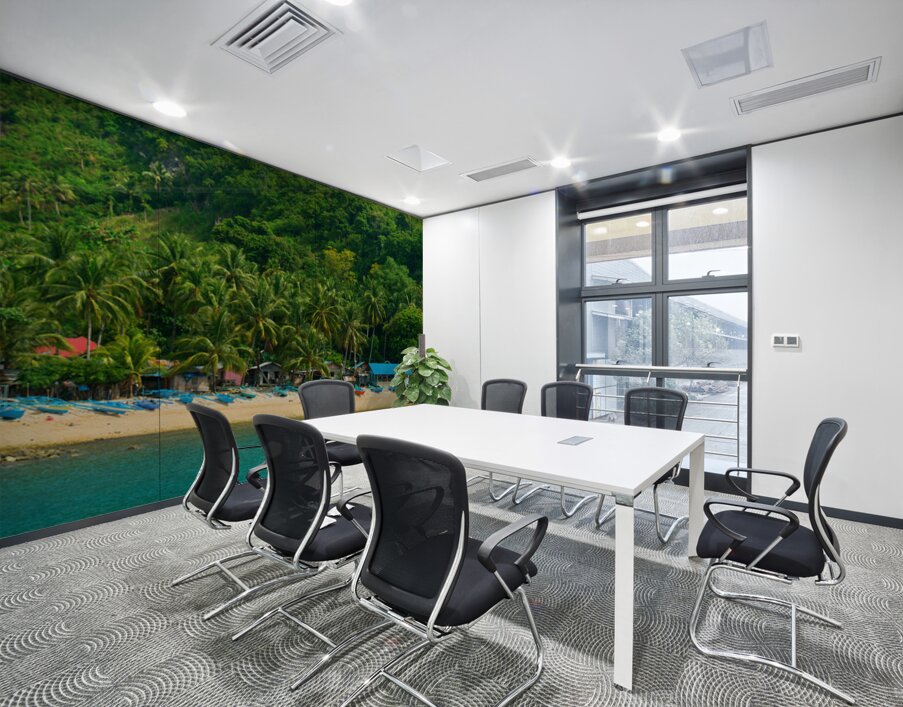 Blue Whispers of the Tropic Shore Wall Printing