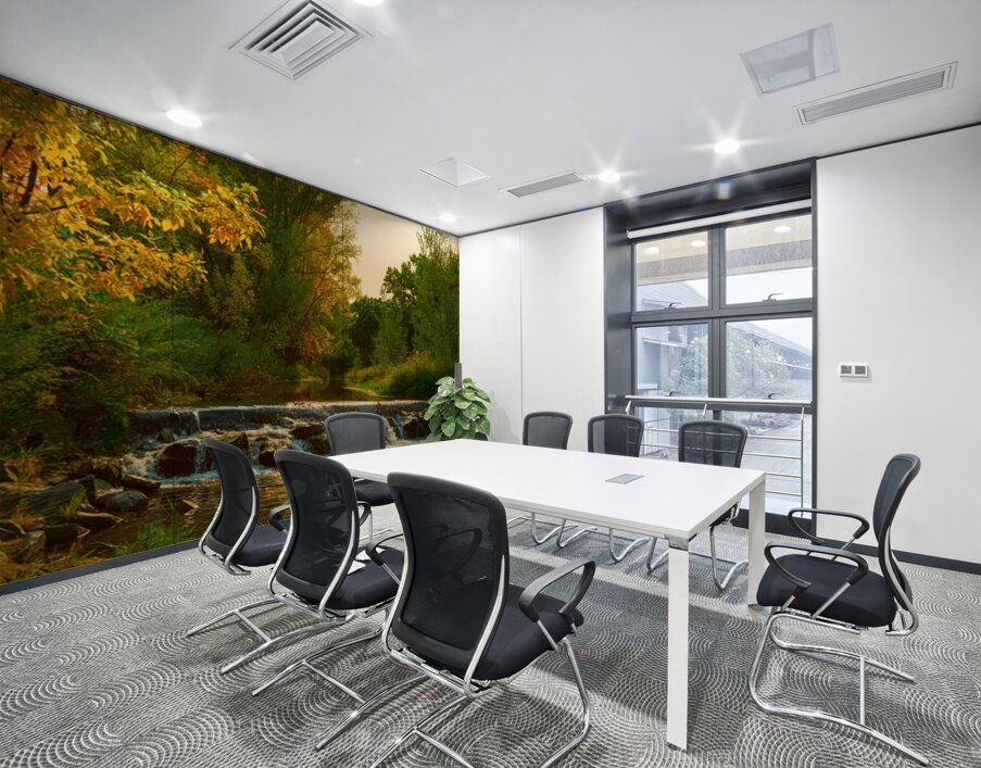 Beautiful Colorful Left Hand Creek Fall View Wall Printing