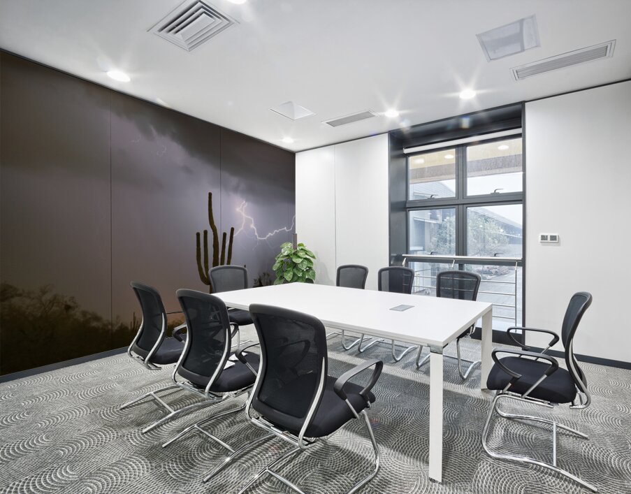 Desert Monsoon Lightning Saguaro Cactus Storm Photography Wall Printing