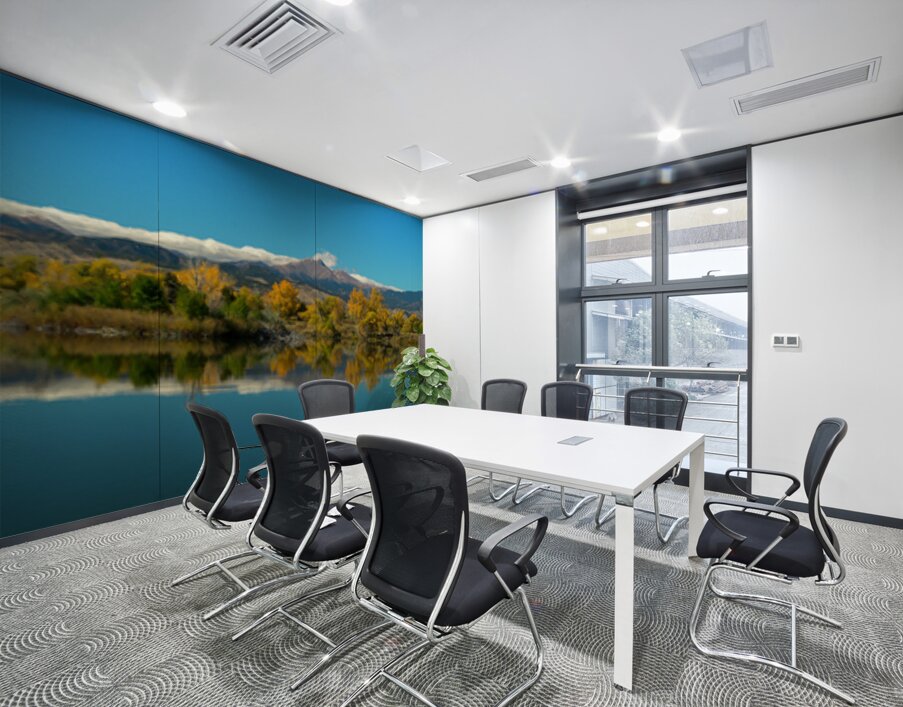 Colorado Autumn Mountain Reflections at Golden Ponds Wall Printing