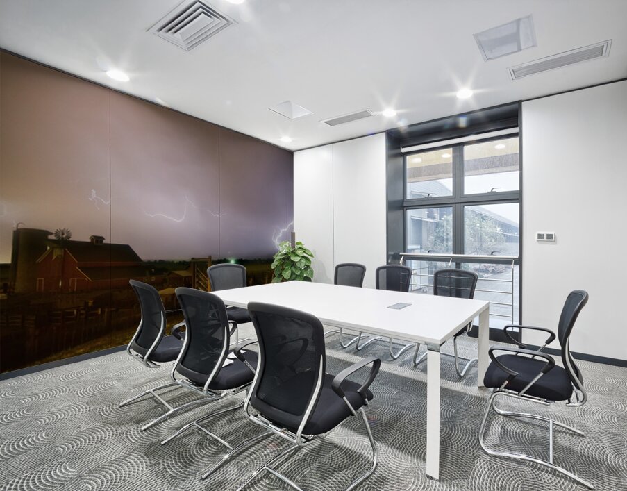 Lightning Storm over Historic Lohr McIntosh Farm in Longmont CO Wall Printing