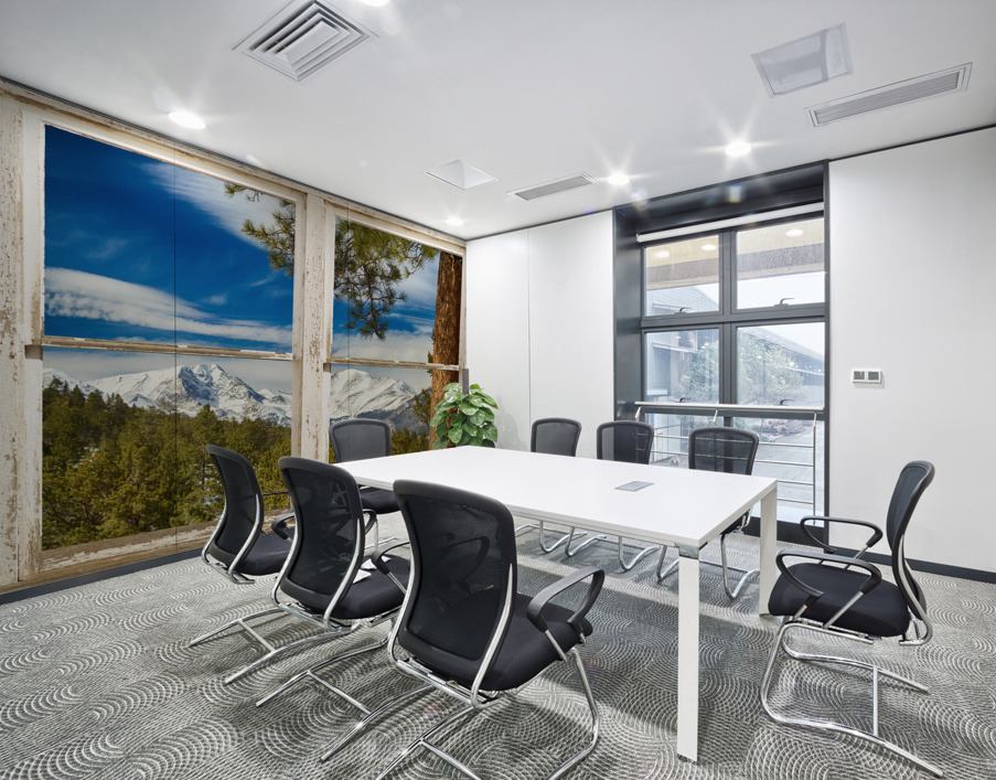 Colorado Rocky Mountain Rustic Window View Wall Printing