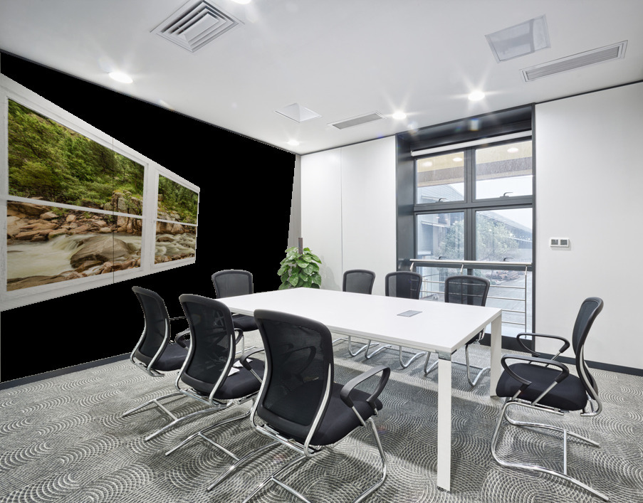 Mountain Stream Whitewash  Window View Wall Printing