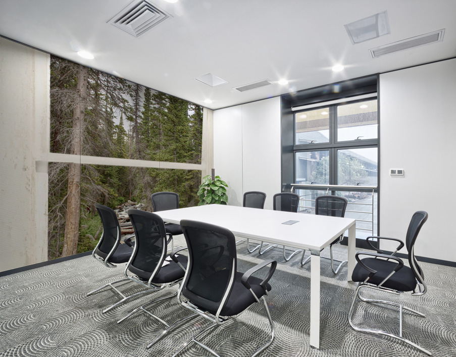 Rocky Mountain Stream White Rustic Window Wall Printing