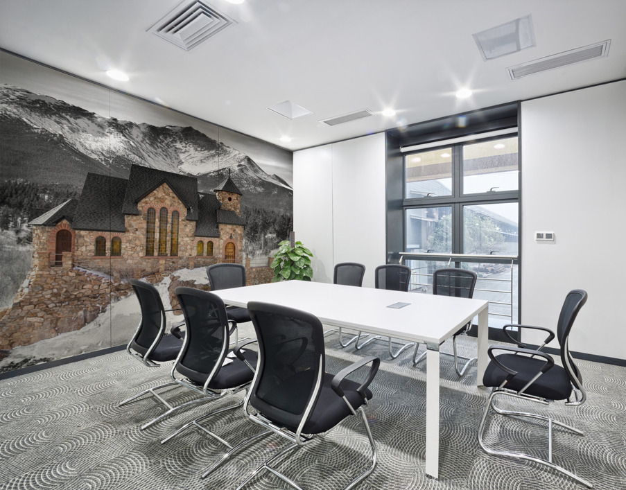 Chapel on the Rock BW Selective Wall Printing