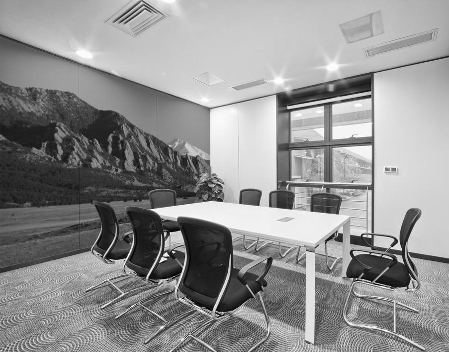 Boulder CO Flatirons Snow Covered Longs Peak Panorama BW Wall Printing