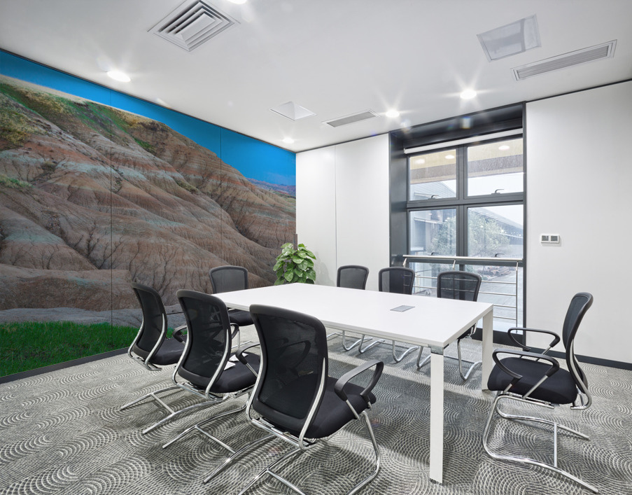 South Dakota Badlands Colorful Cracks and Textures in Springtime Wall Printing