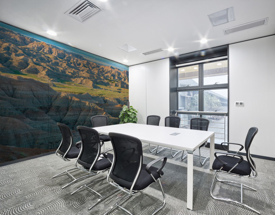 Early Morning Sunlight Illuminating the South Dakota Badlands Wall Printing