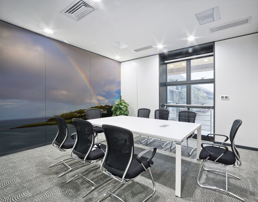 Rainbow Descending Near the Vigie Lighthouse in St Lucia Wall Printing