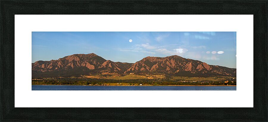 Full Moon Boulder Colorado Front Range Panorama Picture Frame print