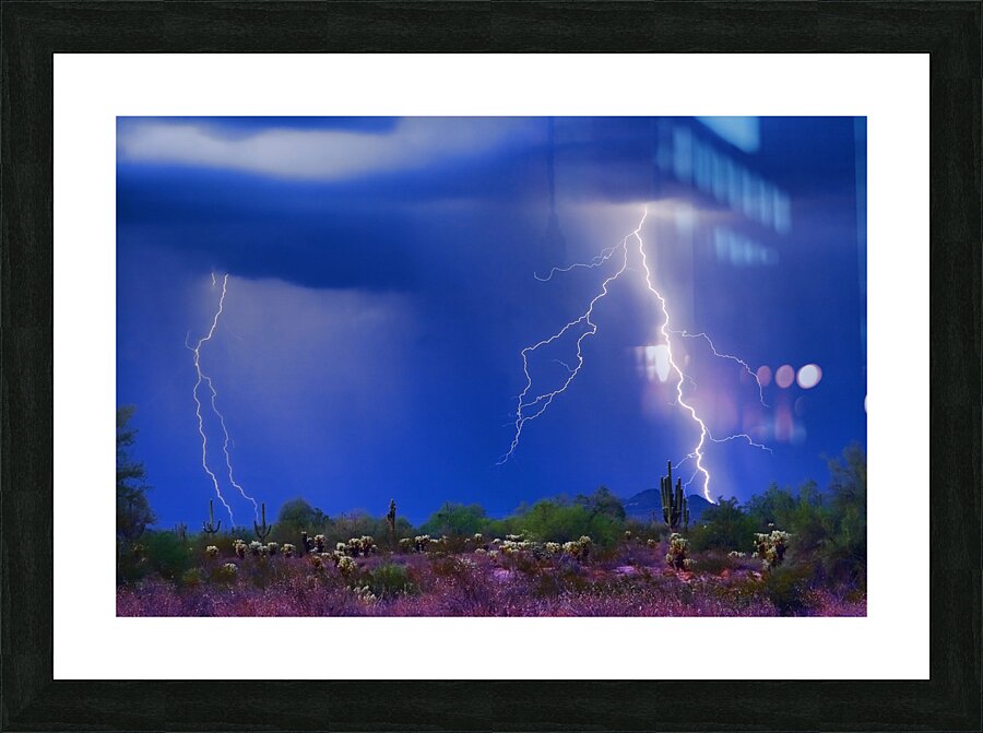 Colorful Sonoran Desert Storm Picture Frame print