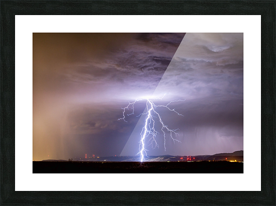 Lightning Strikes Following Rain Picture Frame print