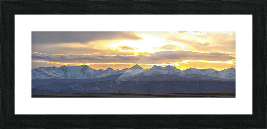 Colorado Front Range Panorama Gold  Impression encadrée