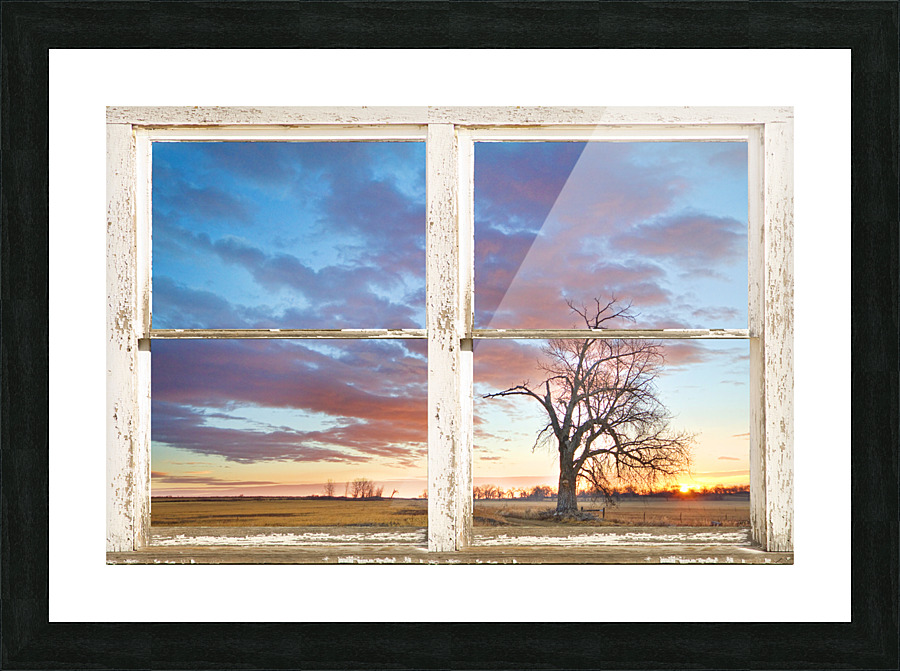 Beautiful Morning White Window Frame Art Frame print