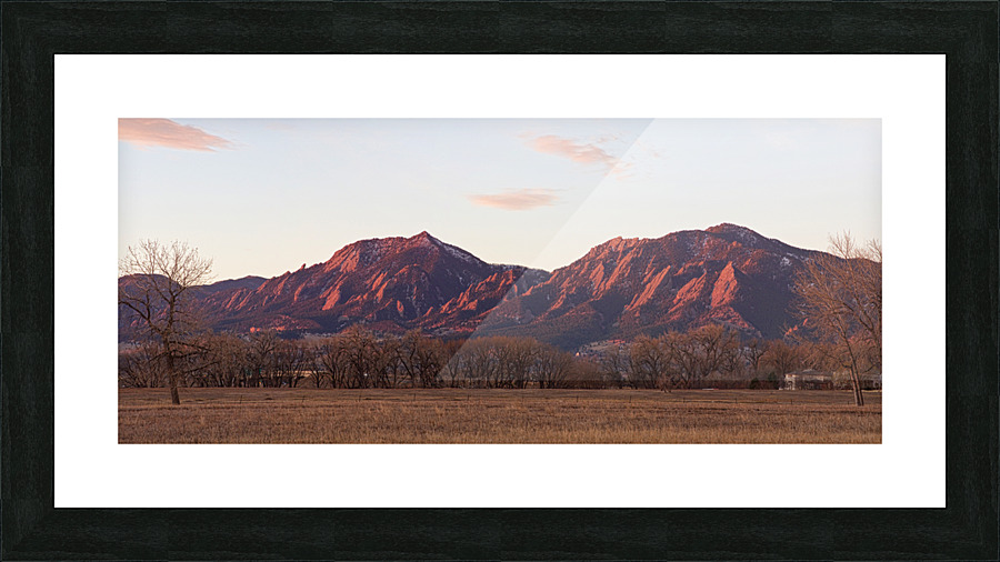 Rocky Mountain Front Range Boulder Flatiron Pano  Framed Print Print