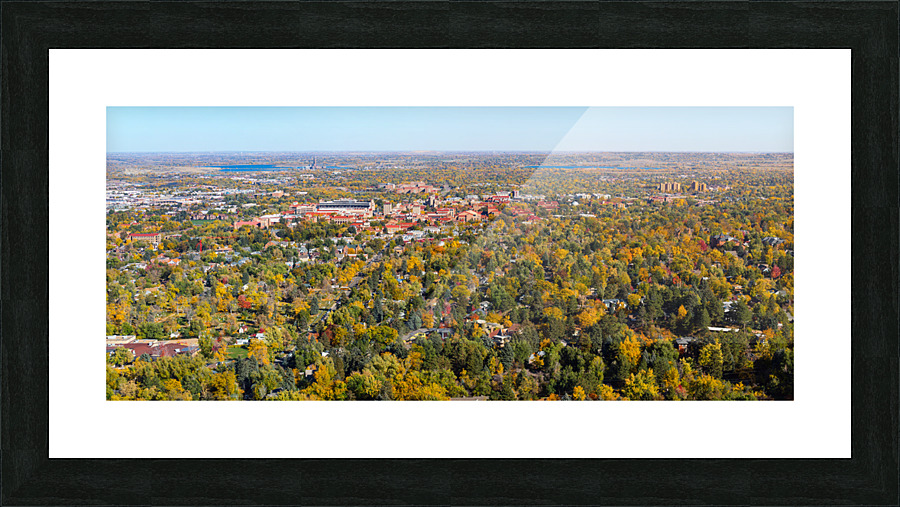 Colorado University Boulder Fall Panoramic  Impression encadrée