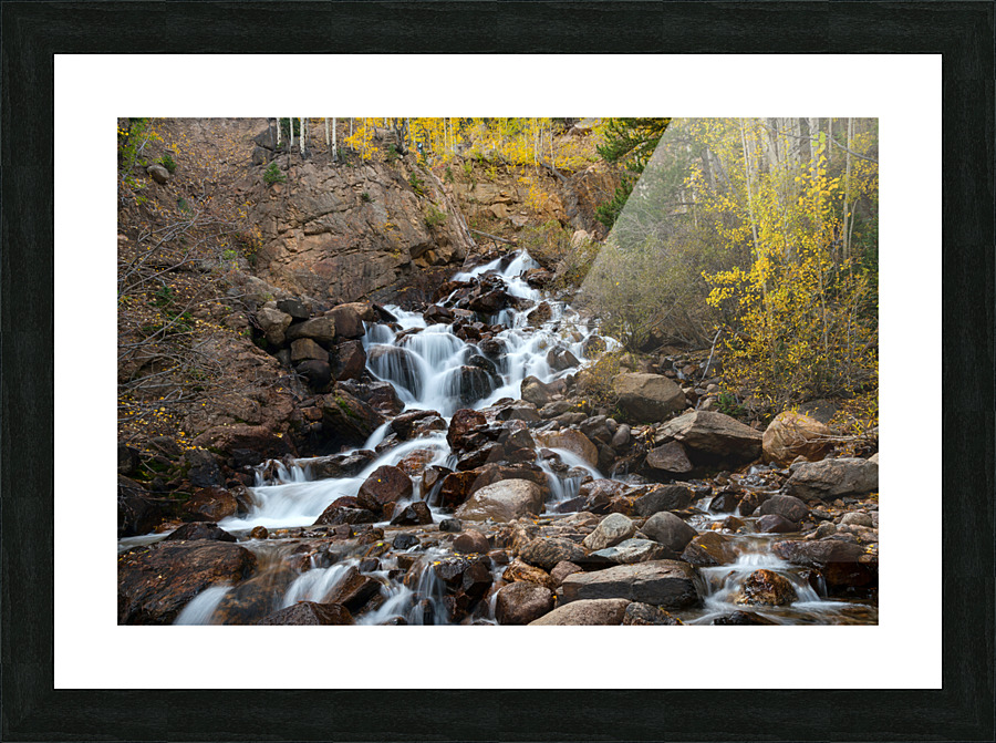 Autumn Guanella Pass Waterfall Picture Frame print