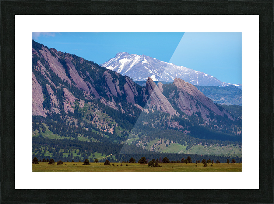 Boulder Flatirons Longs Peak Frame print
