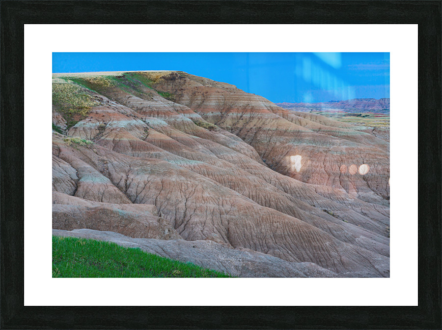 South Dakota Badlands Colorful Cracks and Textures in Springtime  Framed Print Print
