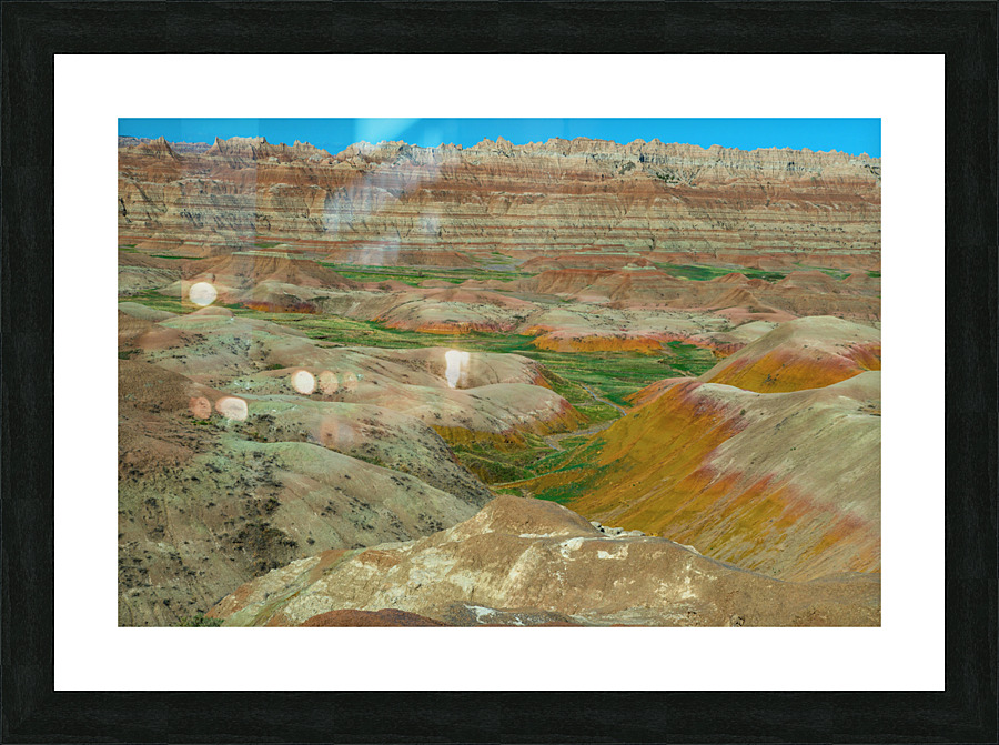 Vibrant Captivating Nature Landscape of Colorful Badlands Picture Frame print