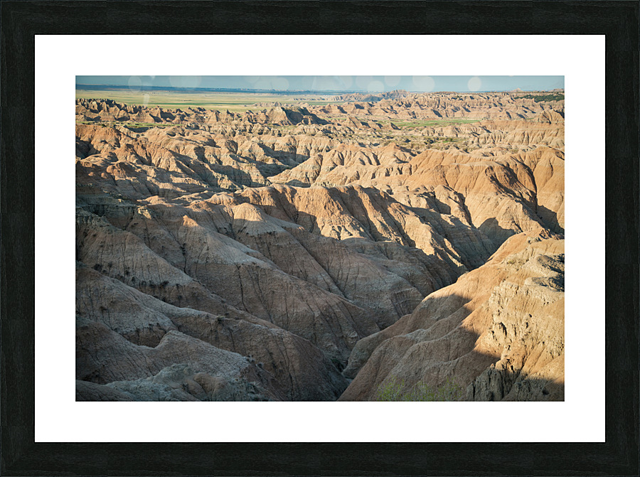 Natures Elegy Badlands Canyons Cracks and the Dance of Shadows Picture Frame print