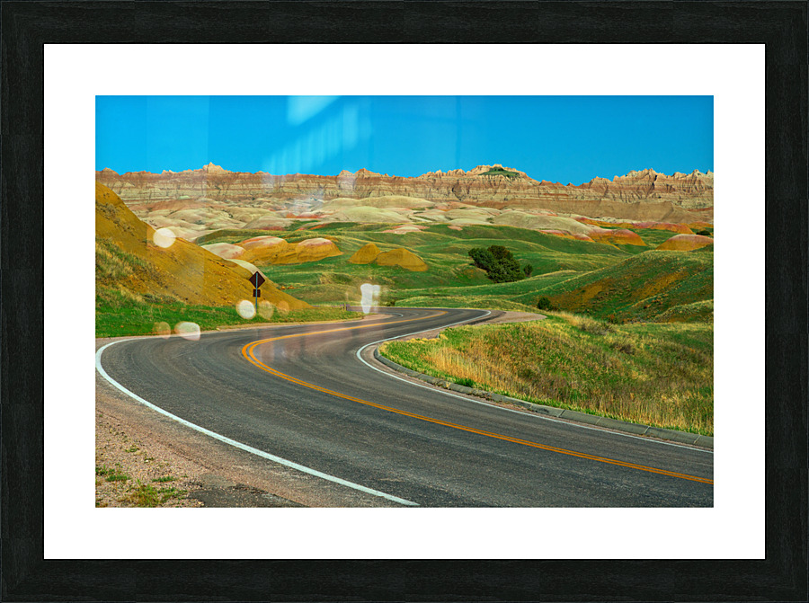 Colorful Winding Roads - Exploring the Badlands in South Dakota Frame print