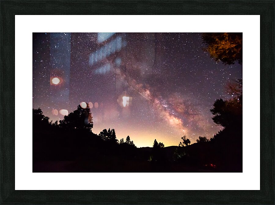 Milky Way and Perseid Meteor Shower in Colorados Poudre Canyon Frame print