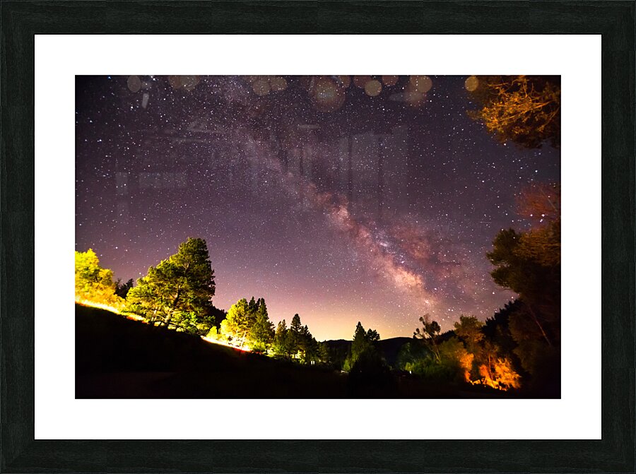 Milky Way Night Sky Astrophotography Colorado Rocky Mountains  Framed Print Print