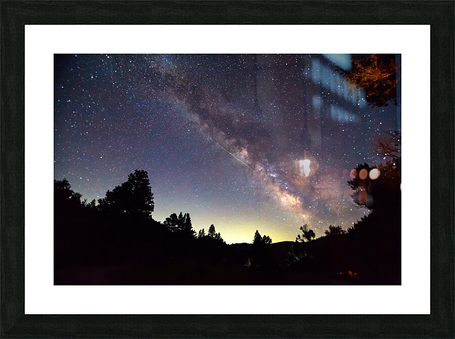 Milky Way and Perseid Meteor Shower in Colorados Poudre Canyon Picture Frame print