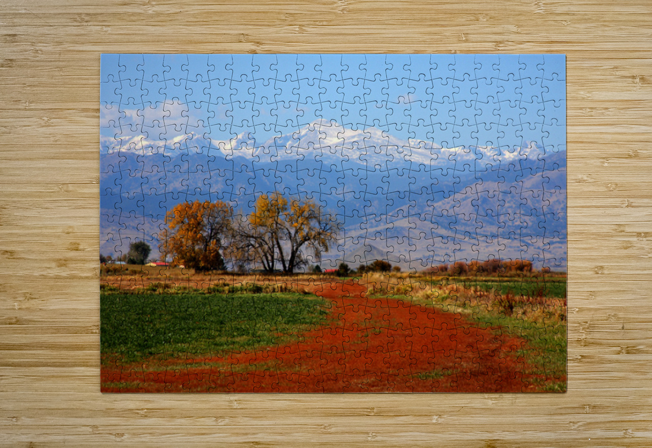 Boulder County Colorado landscape Red Road Autumn View Bo Insogna Puzzle printing